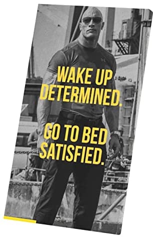 Fabulous Druck auf Leinwand The Rock Motivation Zufrieden ins Bett gehen (40 cm x 71 cm)