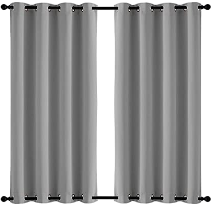 MENGH Outdoor Vorhang Wetterfes 213x190cm, (Viele Höhen & Breiten Zur Auswahl) Outdoor Gardinen Wasserdicht Für Balkon Terrasse Wasserdicht Sichtschutz Sonnenschutz - hellgrau 1 Stück