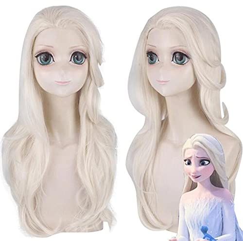 6 Stile Prinzessin Elsa und Anna Cosplay Perücke Erwachsene Frauen Lange Geflochten Beige Braun Perücken Karneval Party Anna Elsa Kunsthaar Anna Elsa Perücke Pl-630