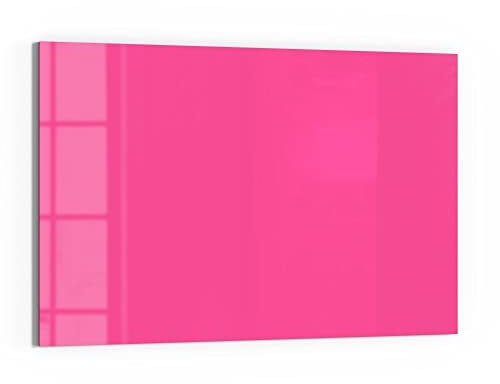 DEQORI Glas-Magnettafel | 60x40 cm groß | Unifarben - Rosa | Memo-Board aus Glas | Magnetboard inkl. Magnete, Stift & Tuch für Küche & Büro | Tafel magnetisch & beschreibbar