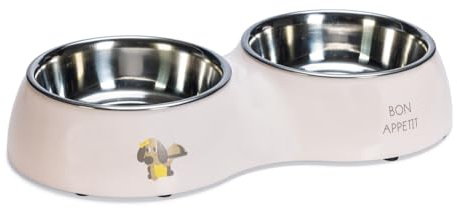Beeztees Puppy Droppy - Dinner Set Hund - Kunststoff/Edelstahl - Rosa -