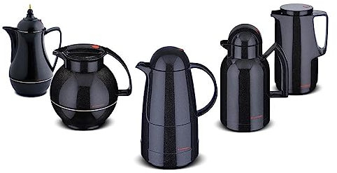 ROTPUNKT Isolierkanne I Kaffeekanne I Teekanne I Glaseinsatz I langlebig und langanhaltender Geschmack I 24 Std heiß 36 std kalt (210 sparkling black, 1,0 l)