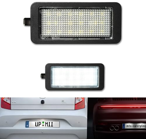 MTS Individual - LED Kennzeichenbeleuchtung Nummernschildbeleuchtung Kennzeichen Leuchten Lampen CanBus fehlerfrei 6000K (Passend für VW Up SKODA Citigo SEAT Mii)
