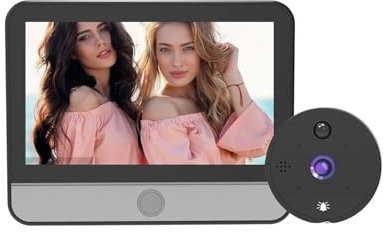 ThikK Smart Tuya Peephole Doorbell Camera Wifi Doorbell Video Intercom Monitor Motion Detection Video-eye Wireless Ring Intercom(S62)