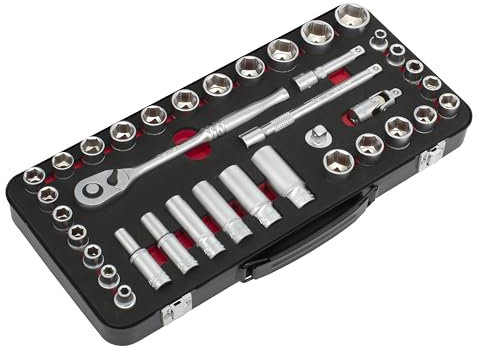 Sealey Premier Platinum 37pc 3/8 Sq Drive Socket Set - Metric/Imperial - AK7923