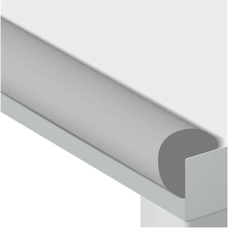 Schaumstoff-Sicherheitsstreifen, L Form Kantenschutz Eckenschutzstreifen, Selbstklebend Kinder Antikollisionsstreifen Für Tisch Stuhl TV-Bank Möbel Bett (Color : Grigio, Size : 2m/6.56ft)