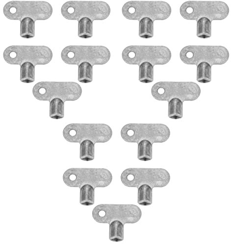 10 pcs Bleed Alloy Key Spigot Inch Square Valves Old Valve Faucets for Switch Bleeding Knob Radiator Replacement Silverxx and Socket Vent Water Loose Professional Aperture ( Color : Silverx3pcs , Size