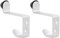 Set of 2 Stainless Steel Door Stoppers with Coat Hooks, Bag Hangers, Office and DIY