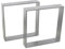 modernLOFTart Bankbeine Tischbeine - DIY Möbelfüße 60x10cm Silber - Moderner Industrie-Look für Ihr Wohnzimmer - Metall Industrial Tisch Bank Sitzbank Couchtisch Kufen - Breite 40cm, Höhe 42cm