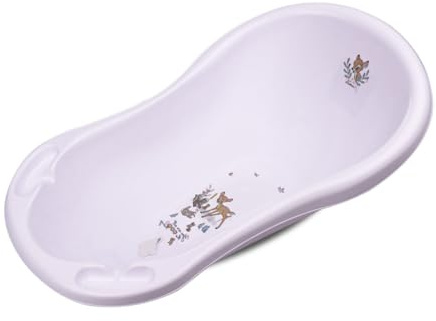 Lorelli Babybadewanne Comic 84 cm lang ergonomische Form Ablagefächer ab Geburt weiß uni