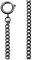 REGENT Herren Taschenuhr Kette 5 mm Breite 31 cm Länge mit Karabiner und Federring Schwarz P-625