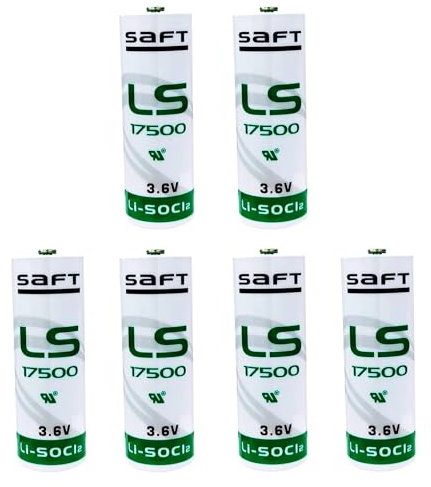 LS17500 Lot de 6 batteries de rechange 3,6 V pour batterie au lithium LS17500 3600 mAh pour surveillance de flotte, machines-outils CNC