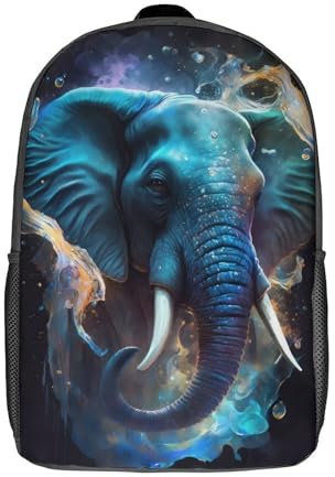 XJmoney Schulrucksack „Darling Elephant“, Büchertasche für Jungen und Mädchen, Schultasche, College-Geschäftsreisetasche, Arbeitstasche, 43,2 cm
