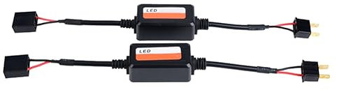 Schwamm 2PCS H7 Kfz-Lastwiderstand Fehlereliminator LED-Decoder Canbus Wireless Light Adapter Schwarzer Kunststoff