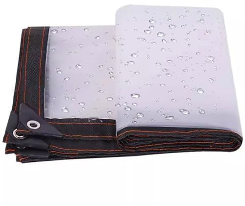 SDFGHJKB Bâche Transparente Imperméable 8x10m, avec Oeillets, Extérieure, pour Pergola, Résistante Aux Intempéries