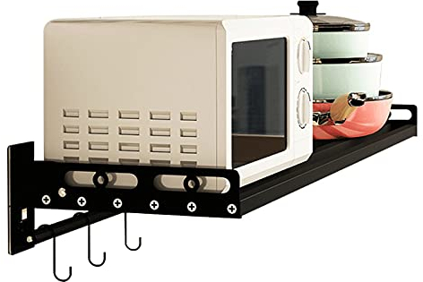 GeRRiT Estante de Almacenamiento para microondas, Soporte Plegable para microondas, Soporte para microondas, Soporte para Horno, Estante para Horno de microondas de Acero Inoxidable, sopo
