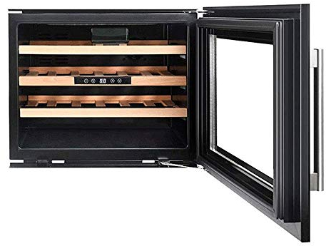 Suuim Enfriador de Vino Inteligente, Armario termostático Integrado para Vino, Estante de Madera de Haya, refrigeración por compresor, Ultravioleta Cortado