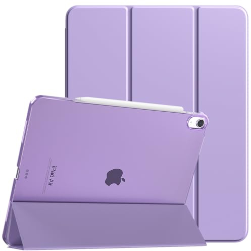 TiMOVO Funda para iPad Air 13 Pulgadas (M3/M2-2025/2024), Cubierta Delgada para iPad Air 13 Pulgadas, Soporta Touch ID, Translúcida con Auto-Sueño/Estela, Taro Morado