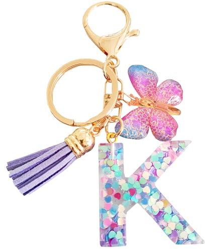 LECTNORE Personalisierter Schlüsselanhänger für Damen - Süßer Taschen-Schlüsselring-K