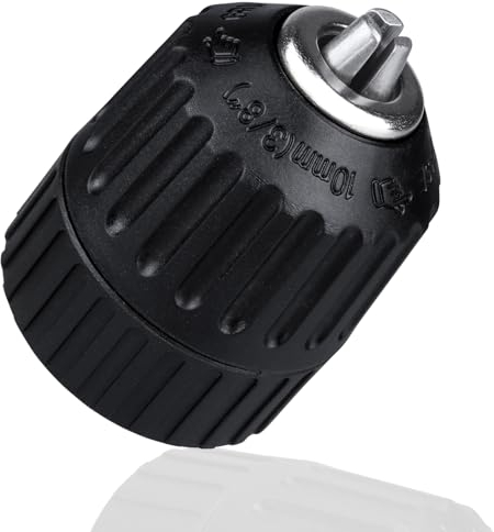 Treki 0.8-10mm Capacity Keyless Drill Chuck Adapter 3/8-24UNF Mount Thread Impact Chuck Adapter Converter Quick Change Self-Tightening Keyless Chucks Conversion Tool for Power Drill