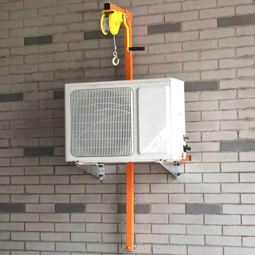 Air Conditioner Lifting Tool, Outdoor Unit Installation Bracket + Manual Winch Hoist, Disassembly Lifting Tools,150kg 15m