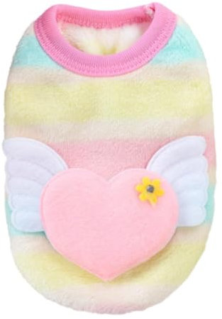 BOWTONG Hundepullover für kleine Hunde, niedlicher Welpe, Chihuahua, Mantel, Kleidung, Flanell, Größe XXXS, SMA XS, warmes Welpenoutfit XXS