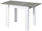 B&D home Esstisch LIVIUS, 80-120x60cm, ausziehbarer Esszimmertisch Küchentisch Holztisch für Küche, Esszimmer, modern Design, Beton-Weiß, 11218-60-BEWE