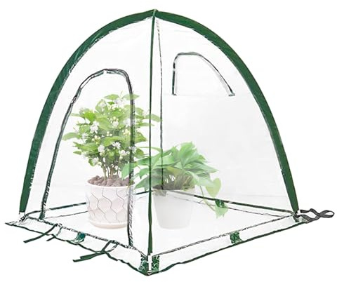 Gewächshausabdeckungen, tragbares Gewächshaus, Pop-up Gewächshausabdeckung, Pflanzenschutz innen und außen, transparenter Vorhang, frostsicherer Blumentopf