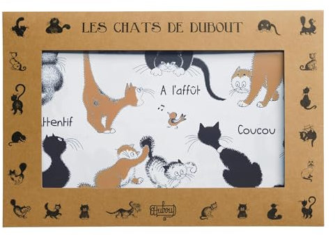 Set mit 2 Tischsets Dubout Attitudes Noir/Roux 30 X 45 schwarz/rot 30 x 45 cm Winkler