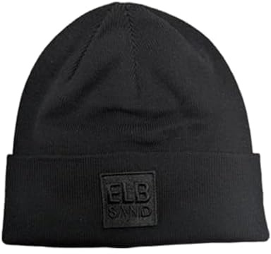 Elbsand Damen Beanie ESBea Strickmütze mit Logopatch 10011 00 Black