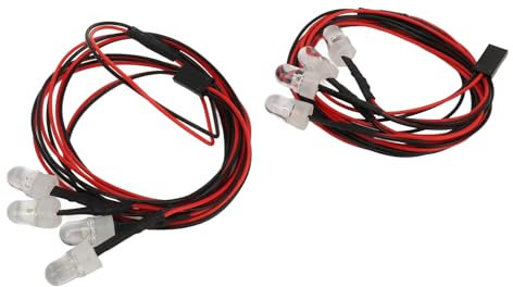 Universal RC Car Lighting Kit mit 2pcs -Umwandlungslichtern, 7,4 V 8mm 4LED - Ideal für RC -Automobilverbesserungen und -anpassungen