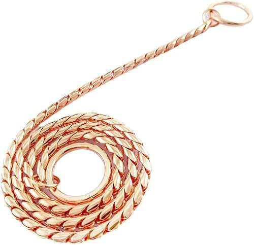 Metal Dog Chain Collar Pet Choker Chain Adjustable Decoration Pet Collar for Small Medium Large Dogs,rose-gold,55cm