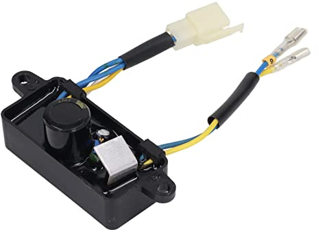 Brrnoo Regulador de Voltaje Avr, Generador Rectificador de Voltaje 1-2.5KW Regulador de Automático Avr Monofásico 6 Cables para Motor de Gasolina