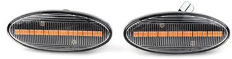YSDSLS Car Side Marker Lights Dynamic Turn Signal Light For Nissan For Micra K12 2009~ For Micra K13 2010~ E11 2008.08~ Car Accessories Styling(Style 2)