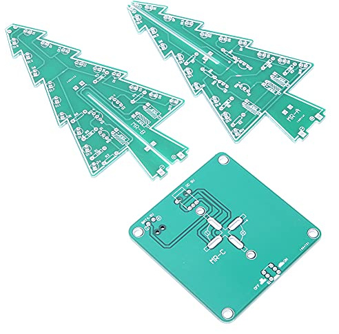 ERYUE Elektronischer Schaltkreis-Bausatz, LED-Weihnachtsbaum, 16 LEDs, Einfache Verkabelung für Weihnachtsdekoration, Ideal für Heimdekoration (#1)