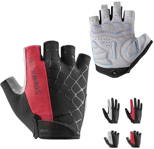 ROCKBROS Fingerless Gloves MTB Road Cycling Gloves SBR Anti-Slip Breathable