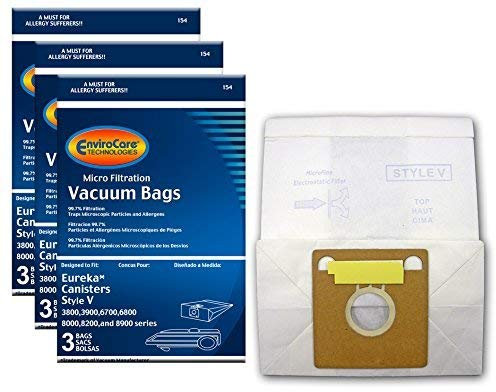 Eureka Style V Power Team Microfiltration Allergy Bidon à sacs d'aspirateur