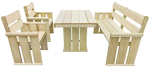 vidaXL Kiefer Imprägniert Gartenmöbel 4-TLG. Holz Sitzgruppe Gartengarnitur