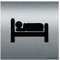 AUA SIGNALETIQUE - Plaque de porte Aluminium brossé imprimé AluSign - Double Face adhésif au dos (130 x 130 mm, Chambre)