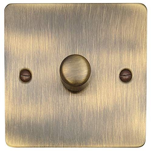 G&H FAB511 Flat Plate Antique Bronze 1 Gang 1 or 2 Way V-Pro LED Dimmer Switch