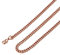 ChainsHouse 4,5mm Breit 30 inch Rosegold Kupfer Unisex Halskette 18K Fashion Modeschmuck Panzerkette mit Schumuckverschluss für Hip pop Junge und Mädchen