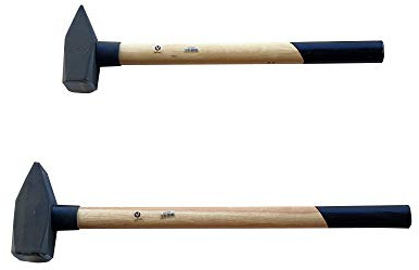 Schlosserhammer Hammer Vorschlaghammer Hickorystiel 2 tlg Set 3kg/4 kg je 1 St.