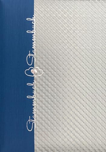 Stammbuch Janis, Metallic-Optik, glänzend, Silber/blau, Format A5+ mit Ringmechanik