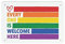 Dreacoss LGBT Poster – Everyone Is Welcome Here – Pride Vintage Poster Metall Blechschilder Wanddekoration Bar Club Lustige Küche Retro Salon Garage Geschenke für Mama Papa, 20,3 x 30,5 cm
