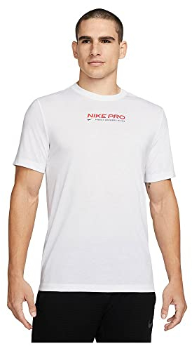 Nike Herren Pro T Shirt, Weiß, M EU