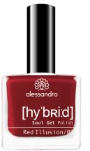 alessandro HYBRID Lack Red Illusion - Rot Ton - In nur 3 Schritten - perfekte Nägel ohne LED -bis zu 10 Tagen halt! 8 ml