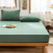 Michorinee Spannbettlaken 140x200cm Grün Boxspringbett Topper Superweiches Microfaser Bettlaken Einfarbig Spannbetttuch für Matratze bis 25 cm Hohe