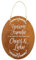 Badeko Spruchtafel Chaos Liebe Familie Edelrost Schild Rost Tafel mit Spruch Deko 40 x 40 cm