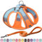 AIITLE Escape Proof Hundegeschirr - Step in einstellbares Hundegeschirr ohne Würgeeffekt mit atmungsaktivem Mesh und Schnellverschluss - Outdoor Walking, Training für mittlere Hunde Orange XL
