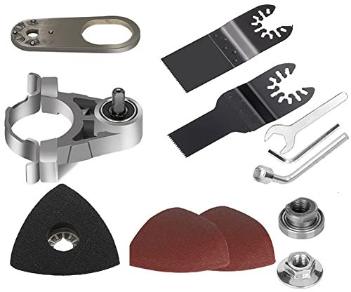 Generic Oscillating Tool Adapter Kit, Angle Grinder Polishing Accessories Set, M14 Thread Angle Grinder Conversion Head Adapter, 1x Set